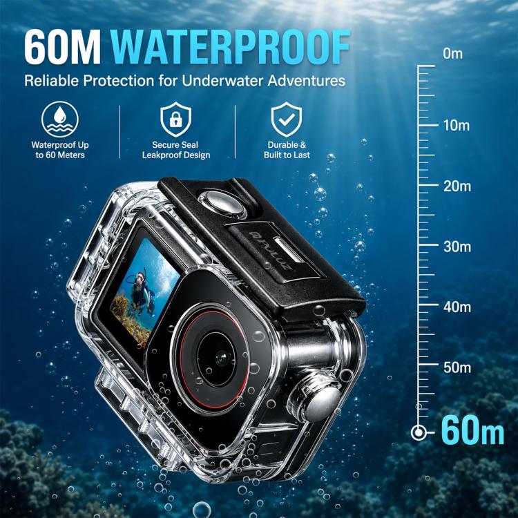 Custodia subacquea impermeabile per DJI Action 5 Pro 4 3