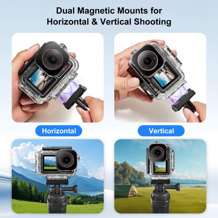 Custodia subacquea impermeabile per DJI Action 5 Pro 4 3