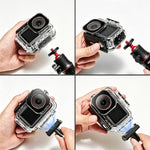 Custodia subacquea impermeabile per DJI Action 5 Pro 4 3