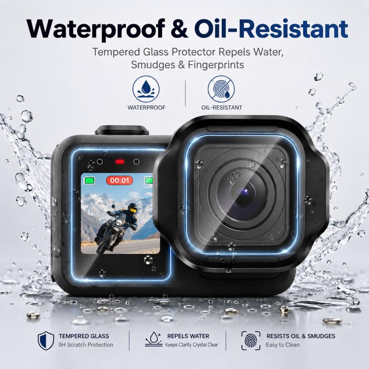 Pellicola in vetro temperato per obiettivo e display GoPro MISSION 1 / 1 Pro