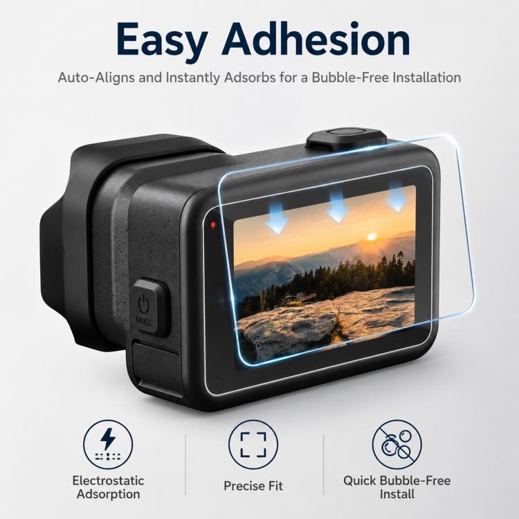 Pellicola in vetro temperato per obiettivo e display GoPro MISSION 1 / 1 Pro
