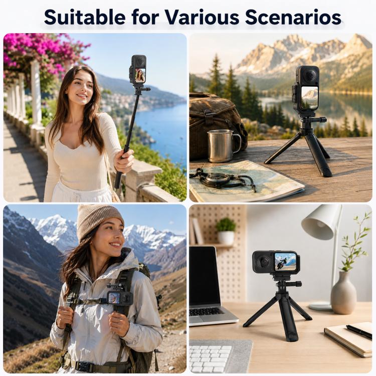 Per Insta360 X6 PULEZ Piastra a sgancio rapido orizzontale magnetica con staffa a L, For Insta360 X6