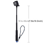 Monopiede estensibile portatile per action camera 19-49 cm