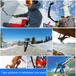 Treppiede pieghevole 3 vie con selfie stick 20-58 cm