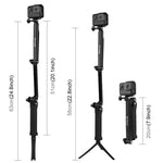 Treppiede pieghevole 3 vie con selfie stick 20-58 cm