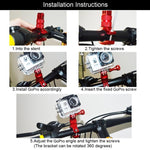 Supporto adattatore manubrio bici in alluminio con rotazione 360°