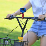 Supporto adattatore manubrio bici in alluminio con rotazione 360°