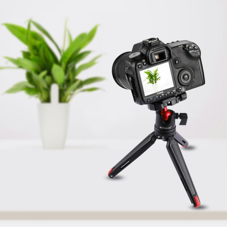 Mini treppiede da tavolo in metallo con testa a sfera 360°