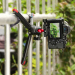 Mini treppiede da tavolo in metallo con testa a sfera 360°