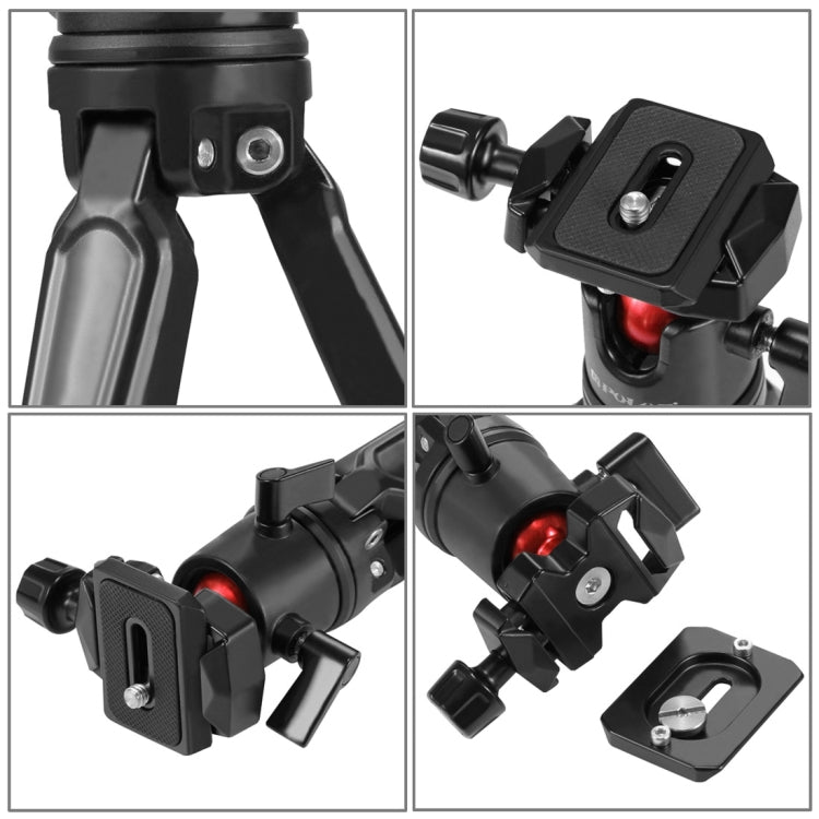 Mini treppiede da tavolo in metallo con testa a sfera 360°
