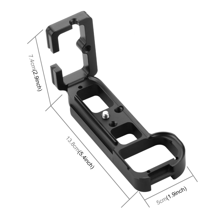 PULUZ Supporto base per staffa per piastra a sgancio rapido verticale da 1/4 pollici per Sony A7R / A7 / A7S, For Sony A7R (Black), For Sony A7R (Red)