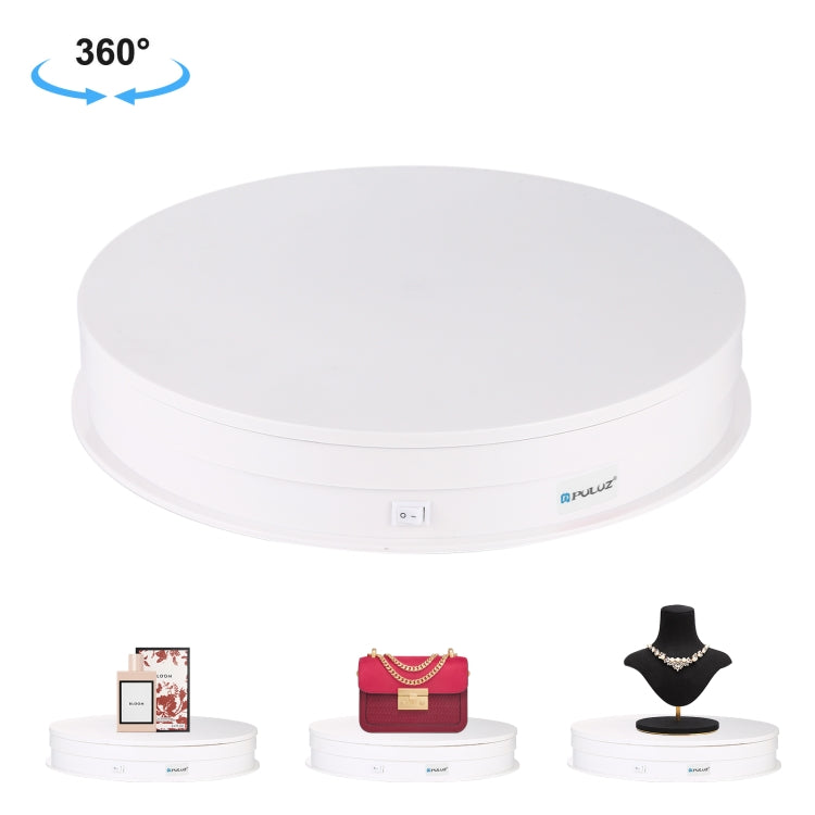 PULUZ 30 cm USB Giradischi Elettrico Espositore Puntelli per Riprese Video Giradischi per Fotografia, Carico 10-20 kg, 30cm Load Load 10-20kg  Black, 30cm Load Load 10-20kg White