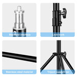PULUZ Supporto per treppiede pieghevole a 3 sezioni, altezza 2,8 m, per luce video fotografica/luce per fondale, 2.8m Light Holder