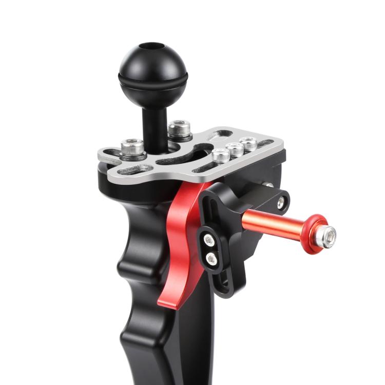 PULUZ Supporto per leva adattatore estensione grilletto rilascio otturatore per sistema braccio subacqueo, Trigger 2(Red)