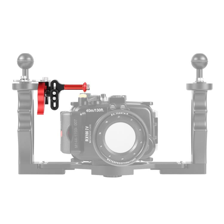 PULUZ Supporto per leva adattatore estensione grilletto rilascio otturatore per sistema braccio subacqueo, Trigger 2(Red)