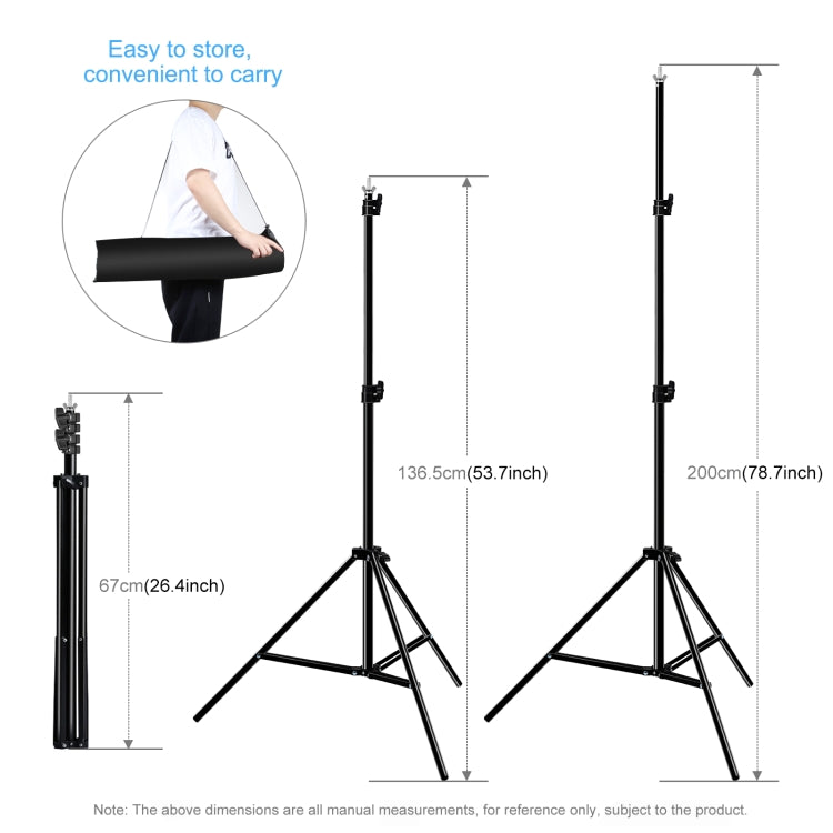 PULUZ 2 x 3 m Supporto per sfondo per studio fotografico Supporto per barra trasversale per fondale, 2 x 3m
