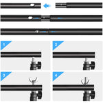 PULUZ 2 x 3 m Supporto per sfondo per studio fotografico Supporto per barra trasversale per fondale, 2 x 3m