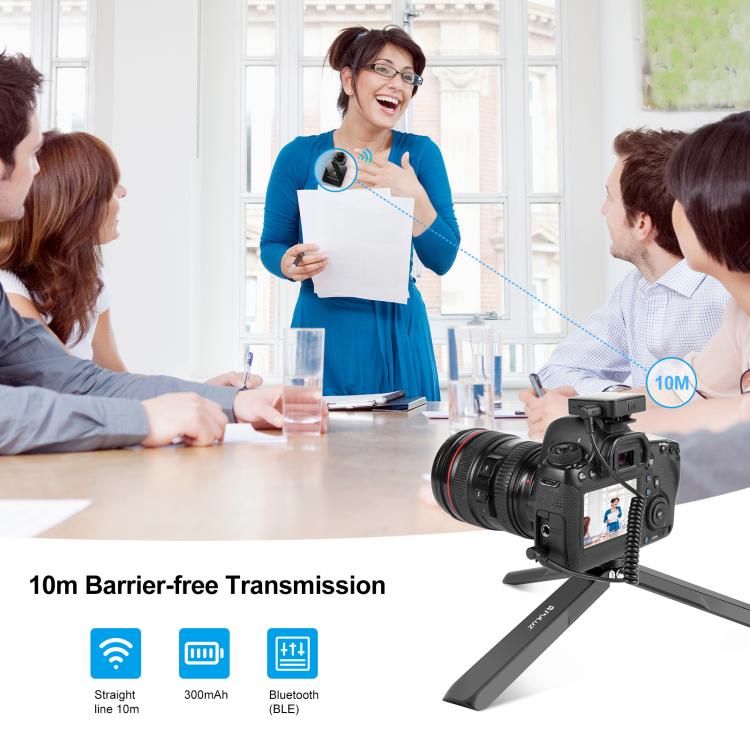 Microfono lavalier wireless PULUZ 1 TX + 1 RX 2.4G