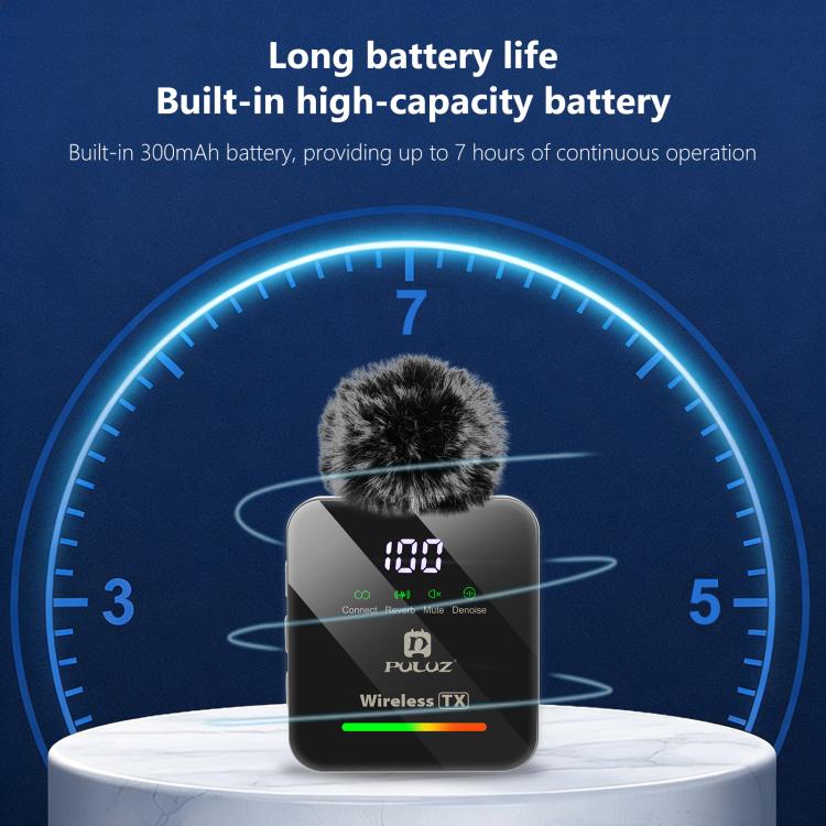 Microfono lavalier wireless PULUZ 4 TX + 1 RX, Type-C 4 TX + 1 RX