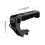 Maniglia superiore a sgancio rapido in metallo a doppio filetto PULUZ con slitta fredda per stabilizzatore della gabbia della fotocamera
