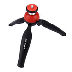 PULUZ Mini treppiede tascabile con testa a sfera a 360 gradi e morsetto per telefono per smartphone, Tripod + Clamp