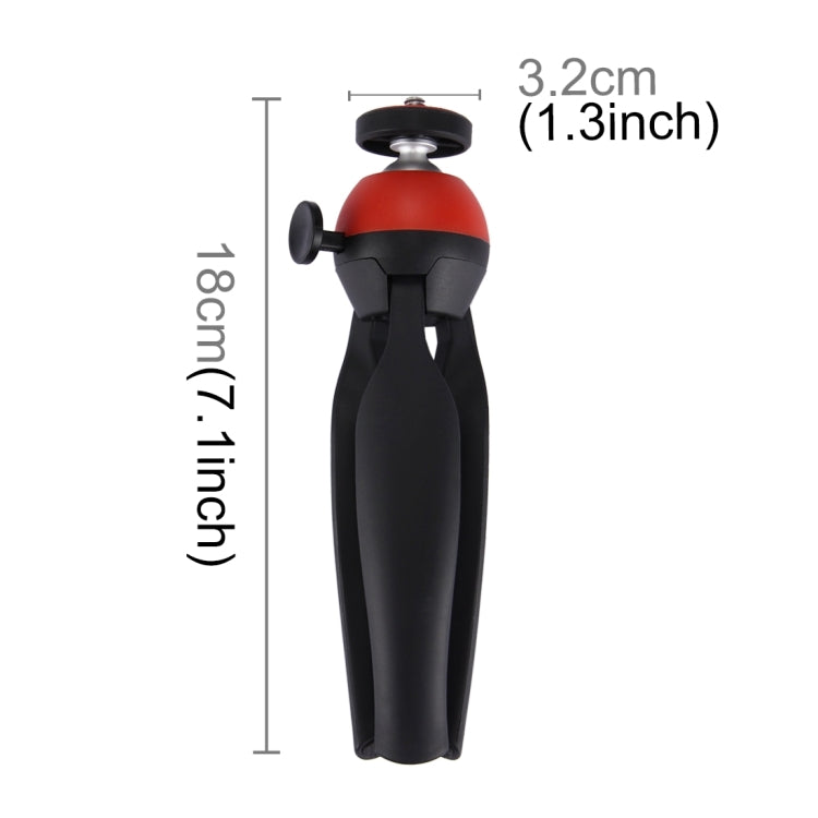 PULUZ Mini treppiede tascabile con testa a sfera a 360 gradi e morsetto per telefono per smartphone, Tripod + Clamp