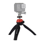 PULUZ Mini treppiede tascabile con testa a sfera a 360 gradi e morsetto per telefono per smartphone, Tripod + Clamp