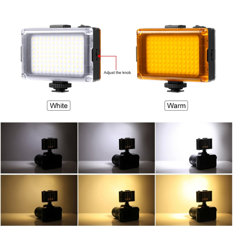 PULUZ Pocket 96 LED 860LM Luce professionale per vlogging, fotografia, video e studio fotografico con filtri magnetici bianchi e arancioni, pannello luminoso per fotocamere Canon, Nikon, DSLR, 96 LED (AE), 104 LED