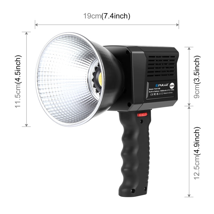 PULUZ 60W Studio Video Light 2500K-6500K Doppia Temperatura Colore Fotografia Professionale Luce di Riempimento, 60W Studio Video Light