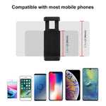 Adattatore treppiede con morsetto per smartphone 1/4"