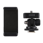 Adattatore treppiede con morsetto per smartphone 1/4"