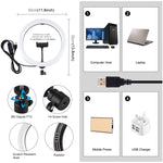 Luce ad anello LED USB 30 cm dimmerabile a 3 colori - immagine 3