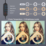 Luce ad anello LED USB 30 cm dimmerabile a 3 colori - immagine 4