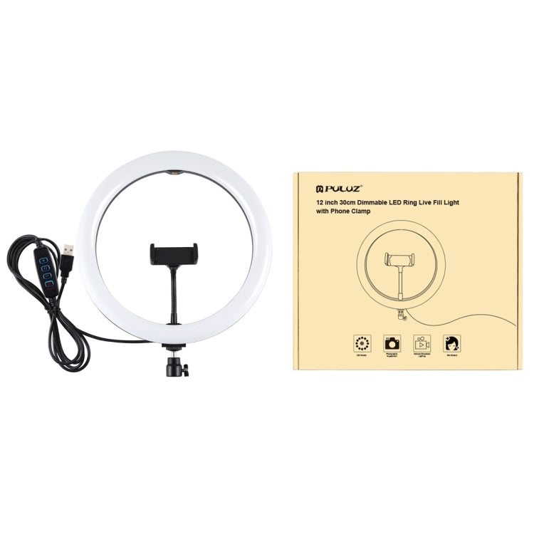 Luce ad anello LED USB 30 cm dimmerabile a 3 colori - immagine 9
