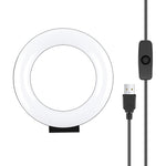 Luce ad anello LED USB 4,7 pollici per selfie e video