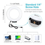 Luce ad anello LED USB 4,7 pollici per selfie e video - immagine 2