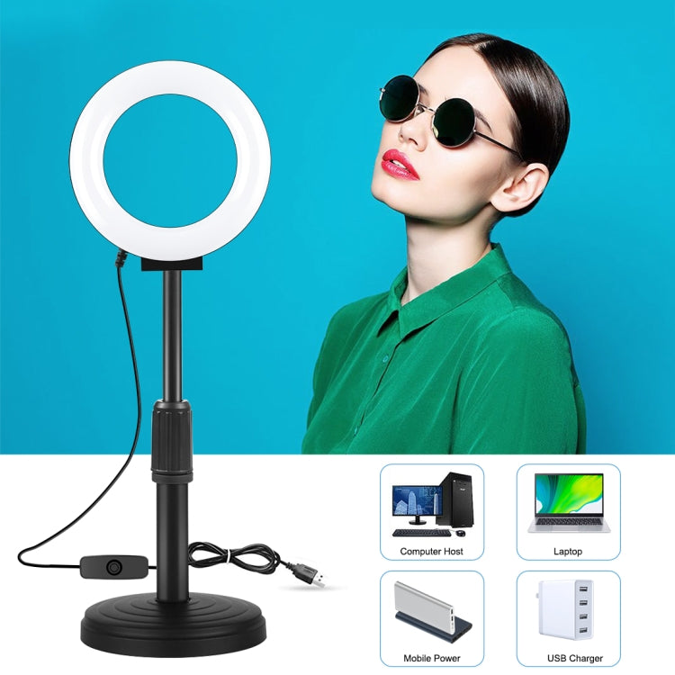 Luce ad anello LED USB 4,7 pollici per selfie e video - immagine 5