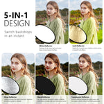 PULUZ 60 cm 5 in 1 (Argento/Traslucido/Oro/Bianco/Nero) Pannello riflettente pieghevole per studio fotografico, 60cm Reflector