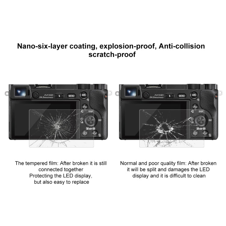 Compatibile con Sony A5000 / A6400 / A6300 / A3000 / NEX-7/ NEX-6 / NEX-5N / NEX-3N / NEX5C / NEX-C3 / NEX-5T / H400, Panasonic W850K, Olympus TG850 / TG860 / TG870 PM2 /EPL5/EPL6, For A6000