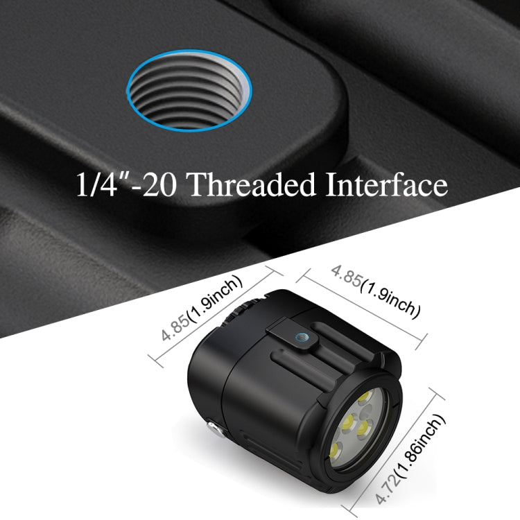 PULUZ 40 m Luce di riempimento subacquea a LED per fotografia 1000LM 3,7 V/1100 mAh Luce subacquea per GoPro Hero11 Black / HERO10 Black / HERO9 Black /HERO8 / HERO7 /6 /5 /5 Session /4 Session /4 /3+ /3 /2 /1,Insta360 ONE R, DJI Osmo Action e altre ac...