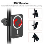 Supporto morsetto per telefono con ricarica wireless 15W