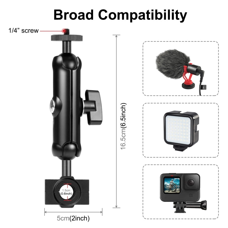 Supporto fisso per specchietto retrovisore moto compatibile GoPro
