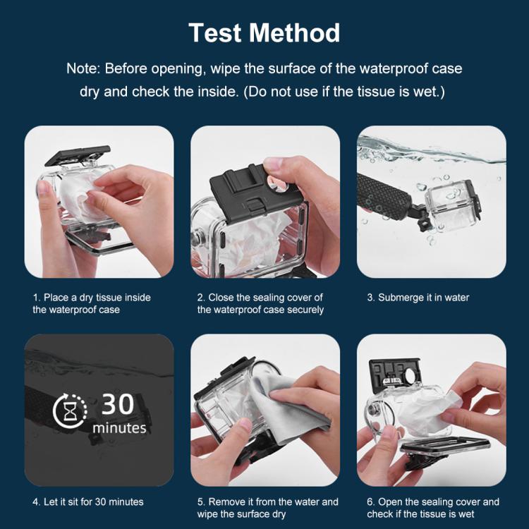 Custodia subacquea impermeabile per DJI Osmo Action 3/4