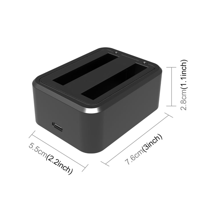 Caricabatterie doppio USB Tipo C per Insta360 X3