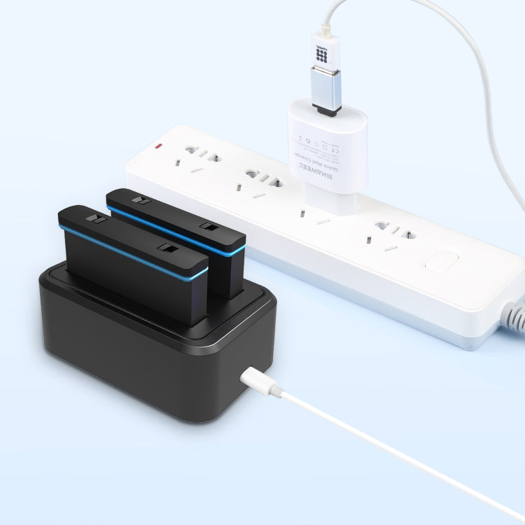 Caricabatterie doppio USB Tipo C per Insta360 X3