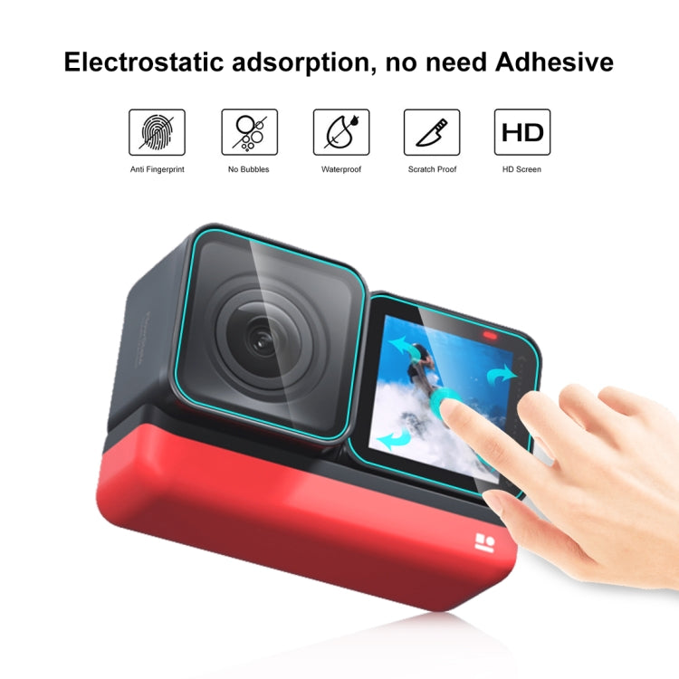 Pellicola vetro temperato 3 in 1 per Insta360 ONE RS