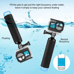 Aste di galleggiamento con impugnatura per action cam e smartphon