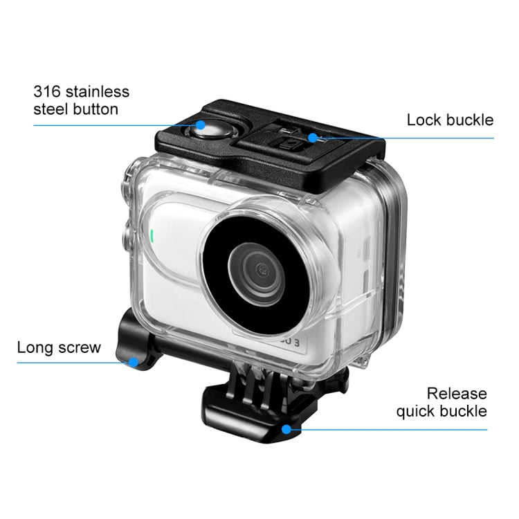 Custodia impermeabile per Insta360 GO 3 e GO 3S fino a 60m