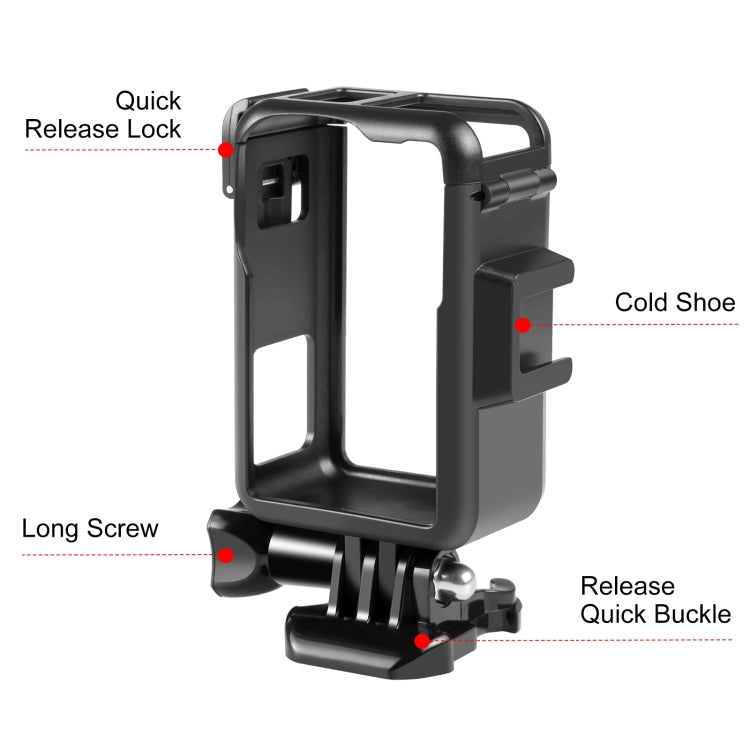 Gabbia verticale protettiva in plastica per DJI Osmo Action 5 Pro