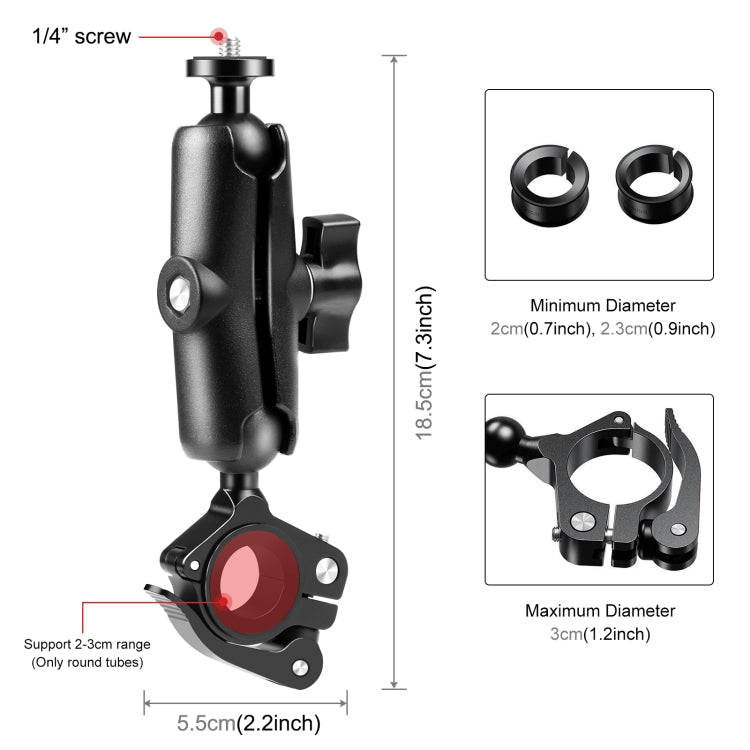 Morsetto sgancio rapido per manubrio action camera